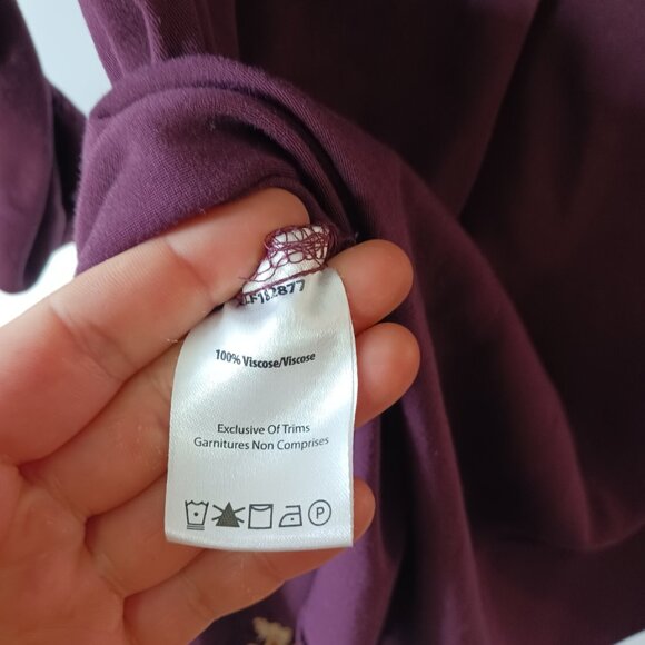 Purple/Maroon Embroidered shirt dress - Picture 4 of 8